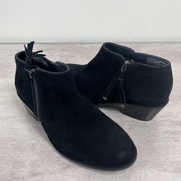 Vionic Women Size 6 Black Serena Suede Ankle Bootie Tassel Causal Orthopedic - Picture 9 of 9
